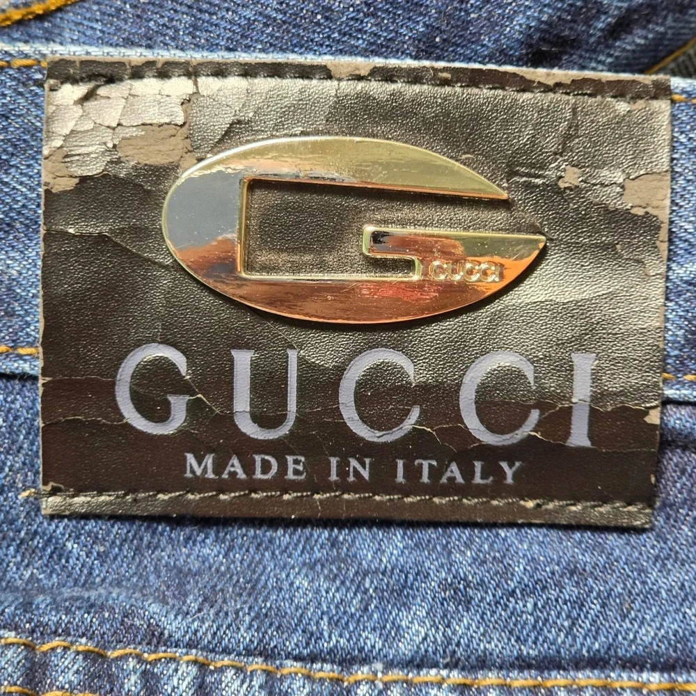 GUCCI Jeans 36 Mens Blue Good Made In Italy Straight Leg Denim